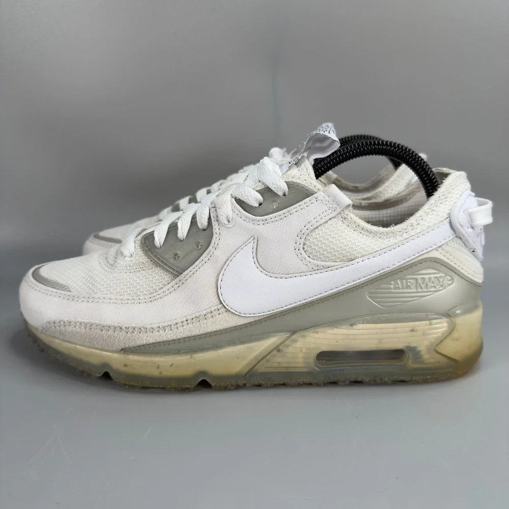 Nike Air Max 90‎ Terrascape 90 Mens 8 Running Shoes White Gray Sneakers Trainer